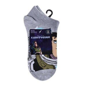 DISNEY Pixar Buzz Lightyear No Show Socks NWT 6 Pair Boys Size Large 3-9